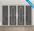 Dubbele stalen taatsdeur met glaspanelen Wit 5 Vlaks Rook gl, Doe-het-zelf en Verbouw, Deuren en Horren, Nieuw, Metaal, Overige typen