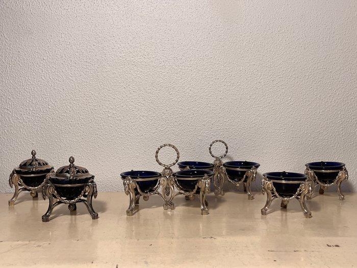 Vincent Bréant - Zout- en pepervaatjes (6) - .900 zilver -, Antiek en Kunst, Antiek | Goud en Zilver