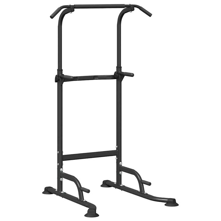 vidaXL Kracht Toren Dip Station Zwart 102 x 95 x 210 cm, Sport en Fitness, Fitnessmaterialen, Nieuw, Verzenden