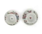 2 porseleinen koppen 2 schotels, Yongzheng periode, Antiek en Kunst