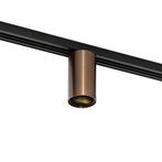 Moderne spot donker brons voor railsysteem 1-fase GU10 35mm, Nieuw, Metaal of Aluminium, Modern