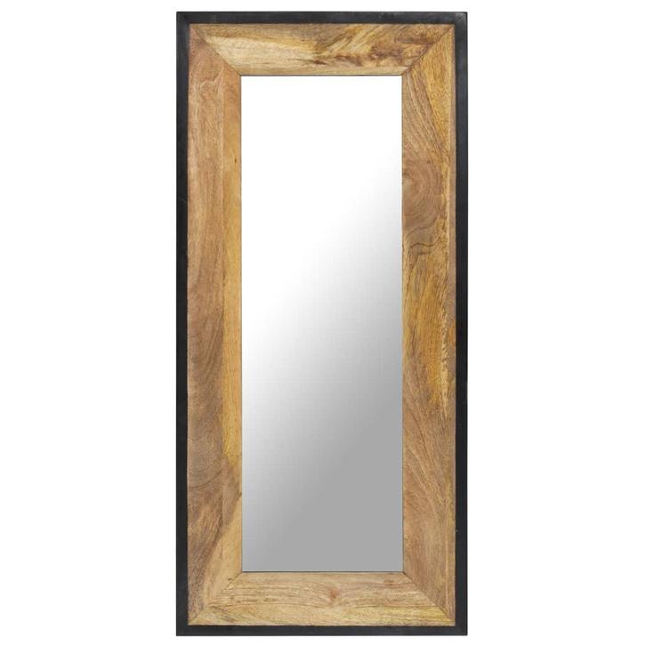 vidaXL Spiegel 110x50 cm massief mangohout, Huis en Inrichting, Woonaccessoires | Spiegels, Nieuw, Verzenden