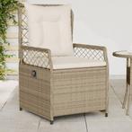 vidaXL Tuinstoelen 2 st verstelbaar poly rattan beige, Tuin en Terras, Tuinstoelen, Verzenden, Nieuw, Rotan