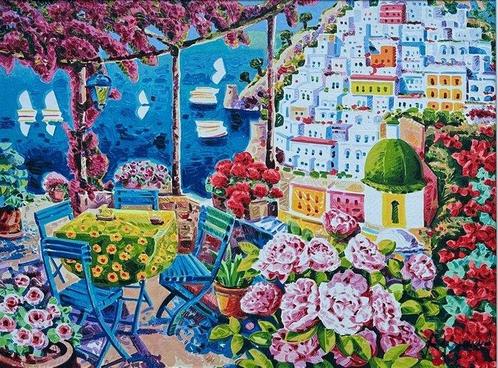 Athos Faccincani (1951) - Le sedie azzurre nella luce di, Antiek en Kunst, Antiek | Overige Antiek
