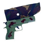 Carnaval/ verkleed pistool camouflage kleur volwassenen - .., Nieuw, Ophalen of Verzenden