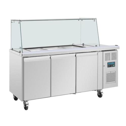 Polar U-serie driedeurs saladette met vierkant kuchscherm, Zakelijke goederen, Horeca | Keukenapparatuur, Koelen en Vriezen, Verzenden
