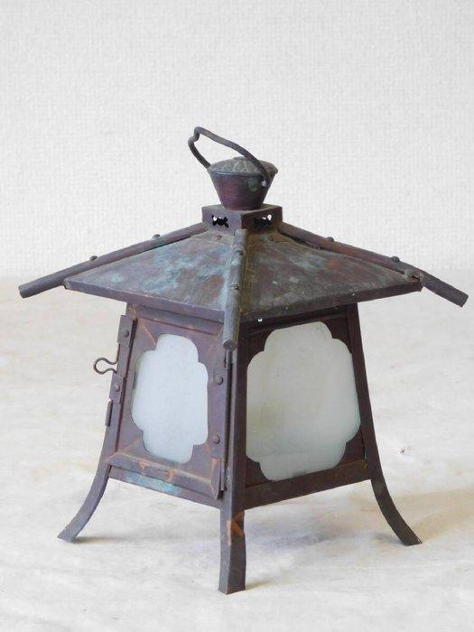 Plafondlamp - Glas, Legering - Hangende lantaarns, Antiek en Kunst, Antiek | Overige Antiek