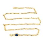 Handmade - Halsketting - 5.7 g - 18 karaat Geel goud Saffier, Sieraden, Tassen en Uiterlijk, Kettingen, Nieuw