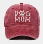 Cap Dog Mom in diverse kleuren met witte geborduurde tekst, Verzenden, Nieuw