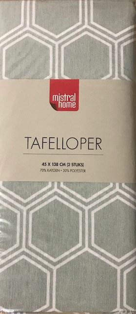 Mistral - Tafelloper Mistral Celadon Groen (2x), Huis en Inrichting, Keuken | Textiel