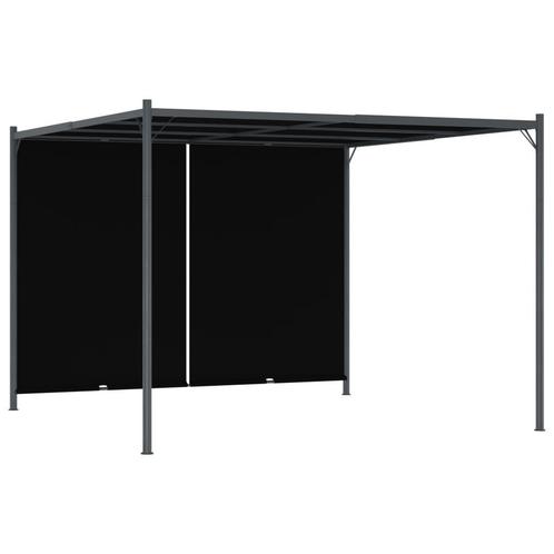 vidaXL Pergola met uittrekbaar dak 3x3 m antraciet, Tuin en Terras, Palen, Balken en Planken, Nieuw, Verzenden