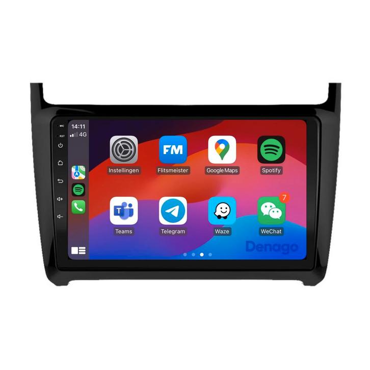 VW Polo CarPlay autoradio 2009 t/m 2017 Denago, Auto diversen, Autoradio's, Ophalen of Verzenden