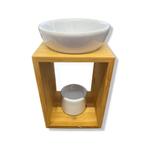 Aroma-oliebrander Hout Modern Design (square), Nieuw