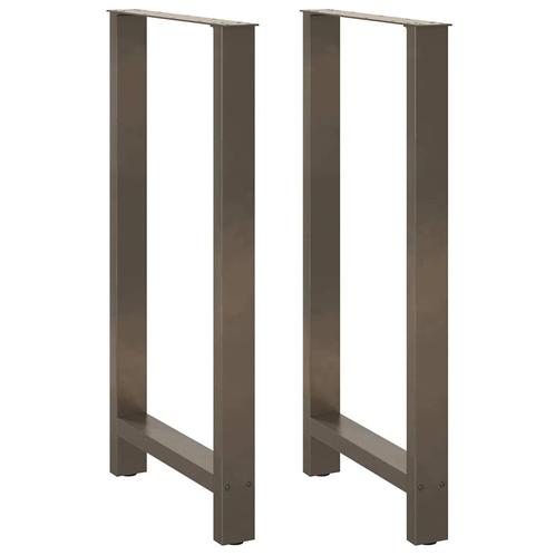 vidaXL Salontafelpoten 2 st 60x(110-111) cm staal naturel, Huis en Inrichting, Tafelonderdelen, Nieuw, Verzenden