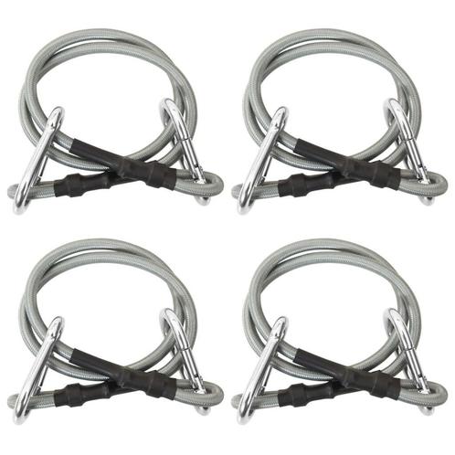 Touwen met Karabijnhaak Rubber | OP=OP | Super Deal!, Caravans en Kamperen, Kampeeraccessoires, Nieuw, Ophalen of Verzenden