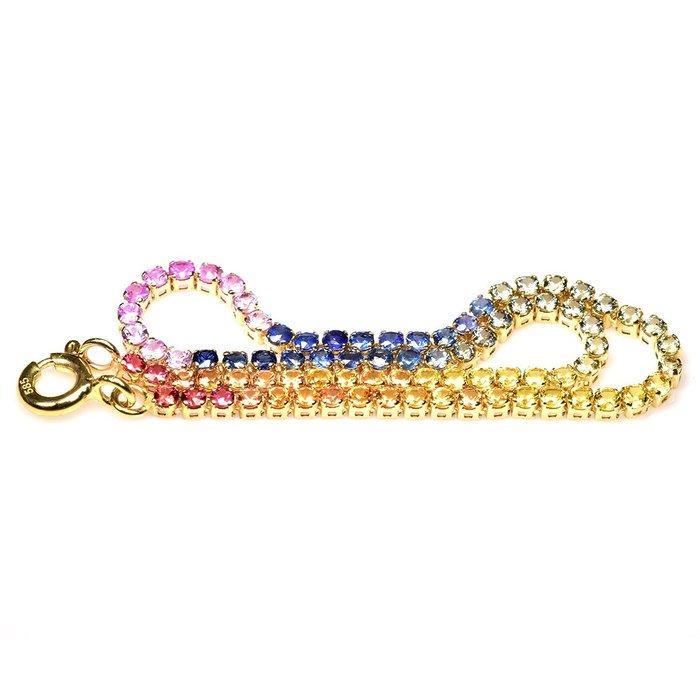 Zonder Minimumprijs - Armband - 14 karaat Geel goud Saffier, Sieraden, Tassen en Uiterlijk, Armbanden