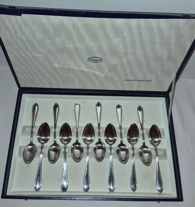 Bestekset voor 12 personen (12) - .800 zilver - Vintage, Antiek en Kunst, Antiek | Goud en Zilver