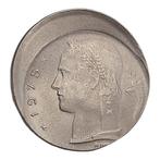 België. Boudewijn I. 1 Franc 1975 VL / Rare Frappe Casquette, Postzegels en Munten