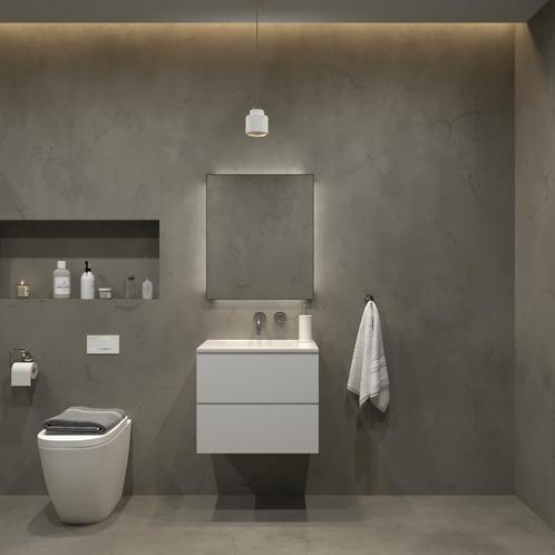 Badkamermeubelset Gliss Zeus 60 cm Hoogglans Wit, Doe-het-zelf en Verbouw, Sanitair, Bad, Nieuw, Ophalen of Verzenden