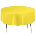 Gele Tafelkleed Rond 2,13m, Verzenden, Nieuw