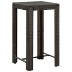 vidaXL Tuinbartafel 60,5x60,5x110,5 cm poly rattan bruin, Tuin en Terras, Verzenden, Nieuw