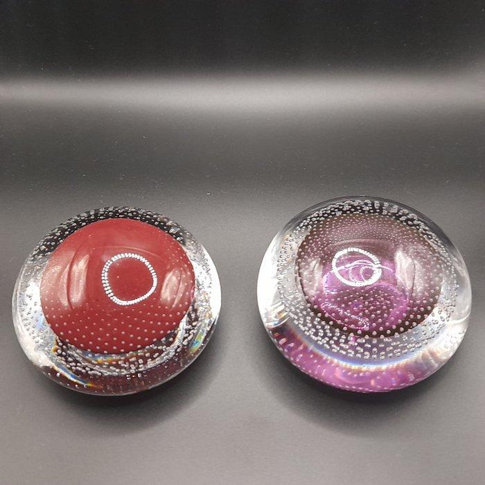 Val Saint Lambert - Presse-papier (2) - Kristal, Antiek en Kunst, Antiek | Glas en Kristal