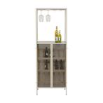*WOONWINKEL* Kare Design Lisboa Cream Glazen Wijnkast Beige, Huis en Inrichting, Woonaccessoires | Wijnrekken, Verzenden, Nieuw