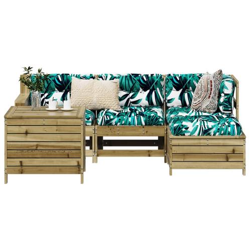 vidaXL 5-delige Loungeset geïmpregneerd grenenhout, Tuin en Terras, Tuinsets en Loungesets, Loungeset, Nieuw, Verzenden
