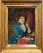 Carl Schweninger Jr. (1854-1903) - Lady with a Cigarette
