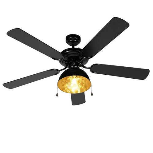 Industriële plafondventilator zwart - Mistral Magna, Huis en Inrichting, Lampen | Plafondlampen, Nieuw, Overige materialen
