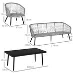 TRUUSK Polyrattan Tuinmeubelset Voor 5 Personen, Zitgroep Me, Verzenden, Nieuw