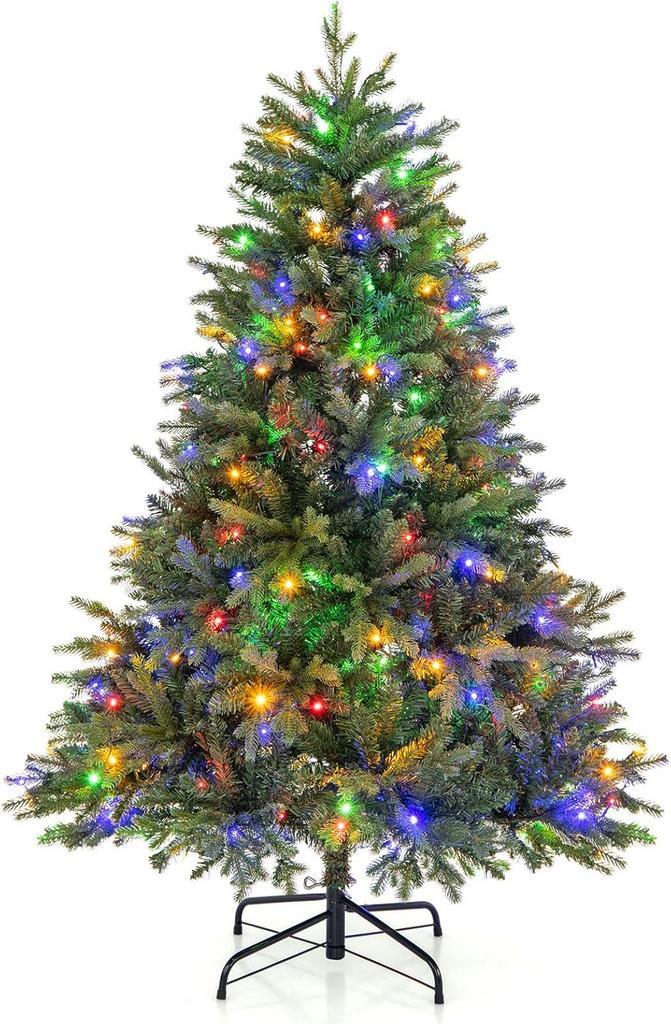 Kerstboom met verlichting - Kunstkerstboom - 150 cm - Met st, Diversen, Kerst, Zo goed als nieuw, Verzenden