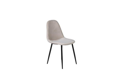 Eetkamerstoel - Inger - Beige - Fluweel - Jörn, Huis en Inrichting, Stoelen, Nieuw, Verzenden