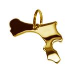 Gouden Landkaart Bonaire ketting hanger, Verzenden, Nieuw
