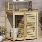 vidaXL Oppottafel met schappen 82,5x50x109,5 cm, Tuin en Terras, Overige Tuin en Terras, Verzenden, Nieuw