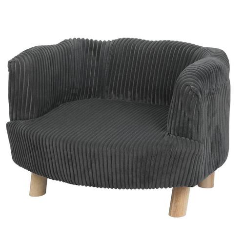 Teddy rib huisdierenfauteuil - antraciet - 58 x 46 x 40 cm, Huis en Inrichting, Fauteuils, Nieuw, Verzenden