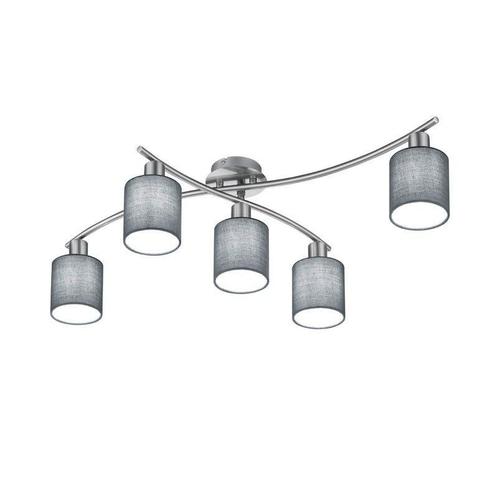 Nikkelen plafonnière metaal, Nordby, Huis en Inrichting, Lampen | Plafondlampen, Nieuw, Stof, Ophalen of Verzenden