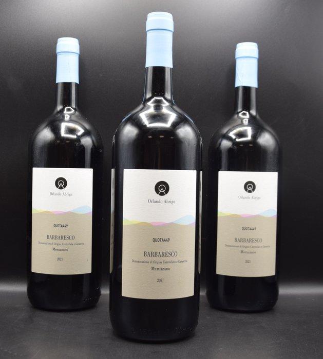 2021 Orlando Abrigo, Meruzzano - Barbaresco - 3 Magnums, Verzamelen, Wijnen