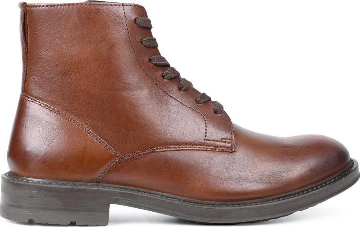 PS Poelman - maat 45- Heren - Laren Cognac Leren Veter Laars, Kleding | Heren, Schoenen, Verzenden