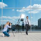 Set van 3 studiolampen met softbox, statief en tas - zwart, Verzenden, Nieuw