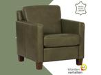 Leren fauteuil Smart - Granada Moss (olijf/groen) - Poten, Huis en Inrichting, Fauteuils, Nieuw, Ophalen of Verzenden, Bohemian, Eigentijds, Modern, Retro