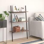 vidaXL Ladderrek met 3 schappen 64x34x116 cm donkerbruin en, Verzenden, 100 tot 150 cm, Nieuw, 50 tot 100 cm