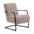 *WOONWINKEL* Fauteuil Beige Met Armleuning, Verzenden, Nieuw