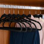 Fluwelen Kleerhangers / Kledinghanger - 30 Stuks - Zwart - A, Verzenden, Nieuw