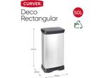 Curver Decobin Prullenbak - 50L - 39x29x72 cm - Zilver, Verzenden, Zo goed als nieuw