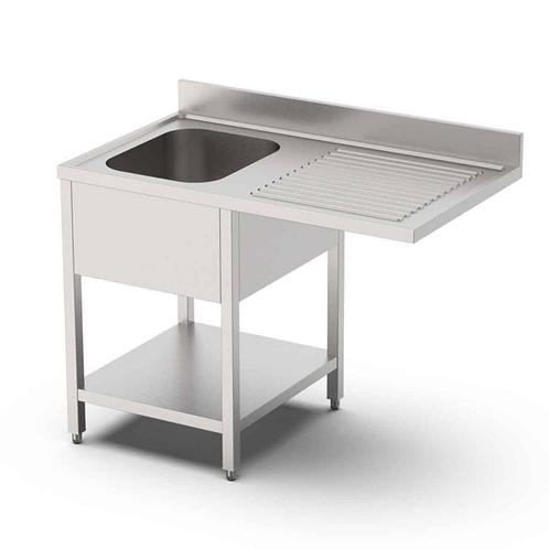 HCB Spoeltafel - enkele spoelbak rechts - 140 cm - RVS, Zakelijke goederen, Horeca | Keukenapparatuur, Nieuw in verpakking, RVS Meubilair