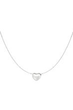 Zilverkleurige ketting met een soft solide hart en balletjes, Sieraden, Tassen en Uiterlijk, Kettingen, Verzenden, Nieuw