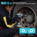 Accu Slagmoersleutel - 2x Accu - 1600Nm - Slagmoersleutelset, Verzenden, Zo goed als nieuw