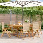 vidaXL 7-delige Tuinset poly rattan en massief hout beige, Tuin en Terras, Tuinsets en Loungesets, Verzenden, Nieuw, Hardhout