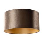 Velours lampenkap bruin met gouden binnenkant 50/50/25, Huis en Inrichting, Lampen | Lampenkappen, Klassiek / Antiek, Bruin, Rond
